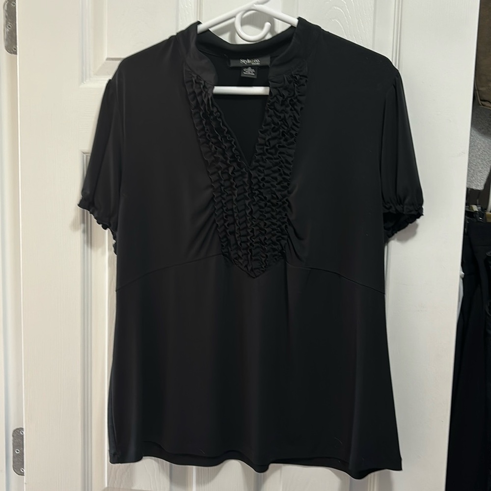 Style & co size 1X black blouse